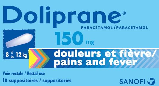 Doliprane Suppositories 150mg